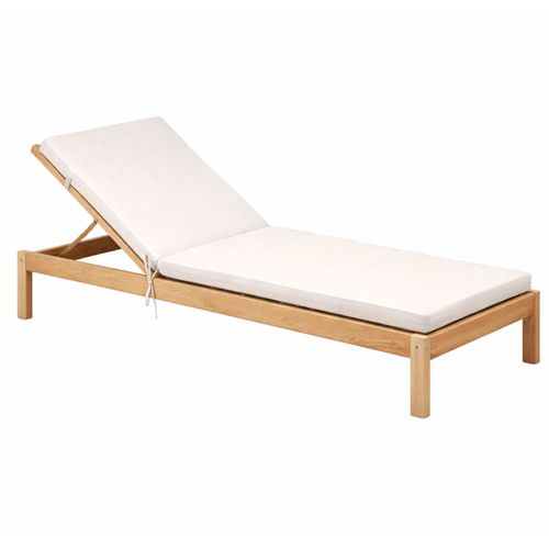 Matelas Bain De Soleil Extérieur Imperméable Minorque - 60x190 Cm - Ecru