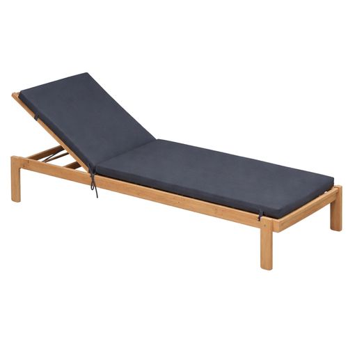 Matelas Bain De Soleil Extérieur Imperméable Minorque - 60x190 Cm - Gris Anthracite