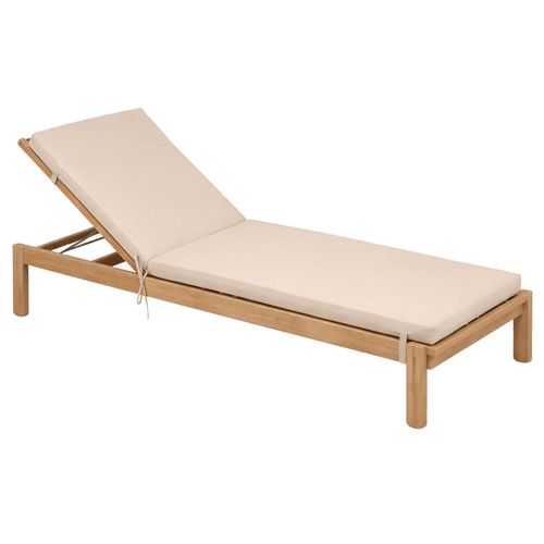 Matelas Bain De Soleil Extérieur Imperméable Minorque - 60x190 Cm - Beige