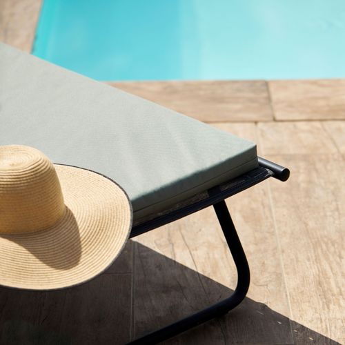 Matelas Bain De Soleil Extérieur Imperméable Minorque - 60x190 Cm - Vert Olive