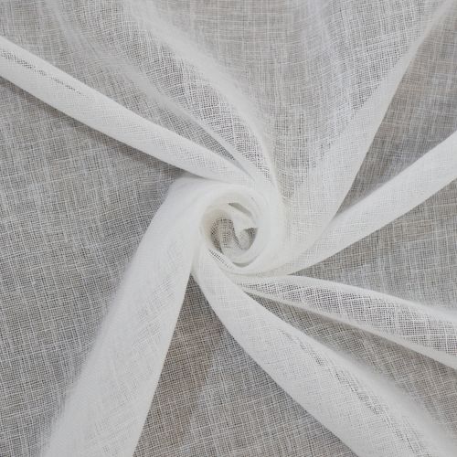 Voilage Passants Cachés - Effet Lin - 140x260 Cm - Blanc