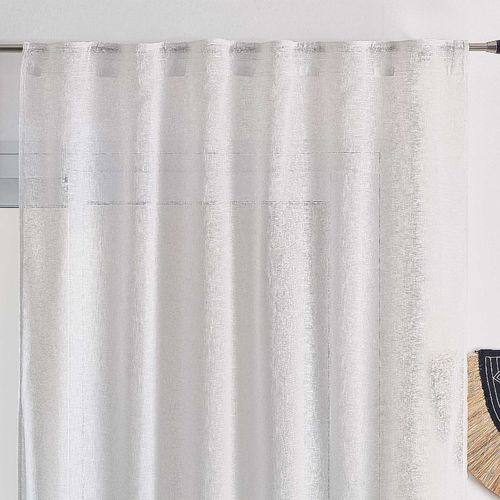 Voilage Passants Cachés - Effet Lin - 140x260 Cm - Blanc