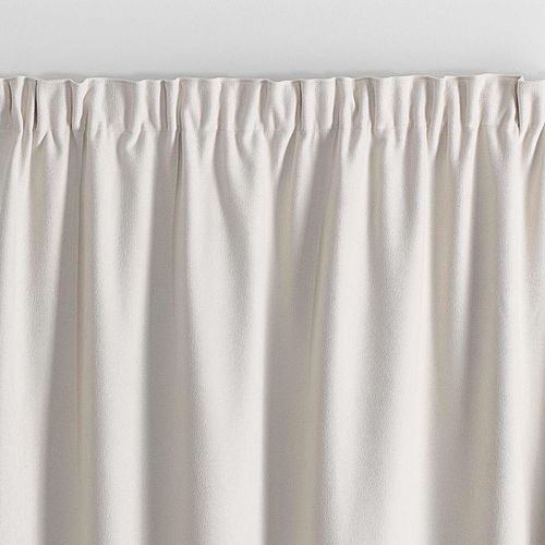 Rideau Thermique Phonique Et Semi Occultant à Galons Fronceurs Konfor - 140x260 Cm - Blanc Cassé