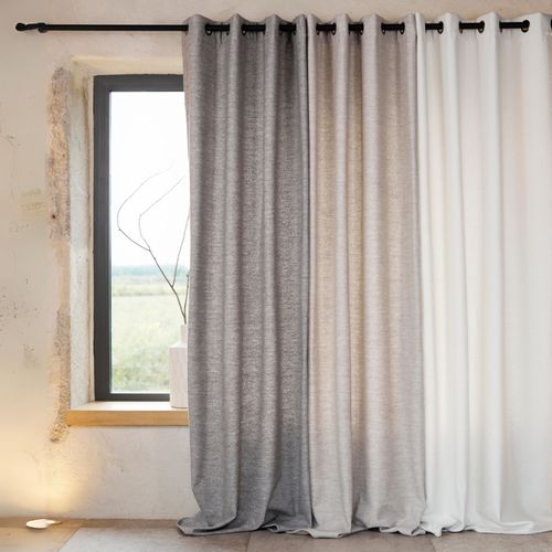 Rideau Thermique Semi-occultant Bouclette - 140x260 Cm - Beige