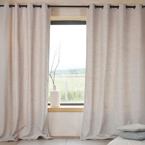 Rideau Thermique Semi-occultant Bouclette - 140x260 Cm - Beige