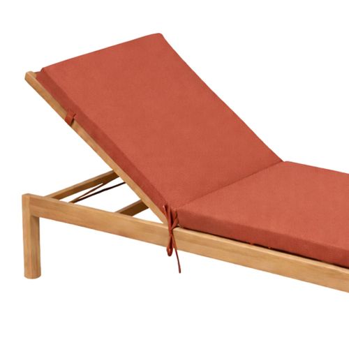 Matelas Bain De Soleil Extérieur Imperméable Minorque - 60x190 Cm - Terracotta