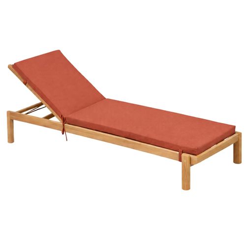 Matelas Bain De Soleil Extérieur Imperméable Minorque - 60x190 Cm - Terracotta