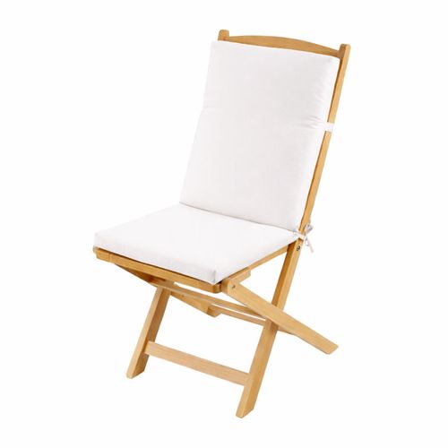 Coussin De Chaise Extérieur Assise Et Dossier Minorque - 40x90 Cm - Blanc