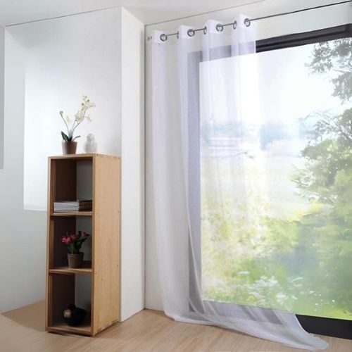 Voilage Classique Et Grande Largeur - 300x260 Cm - Blanc