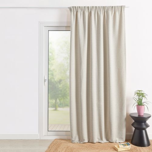 Rideau Jacquard En Tissu Bouclette - 140x260 Cm - Ecru