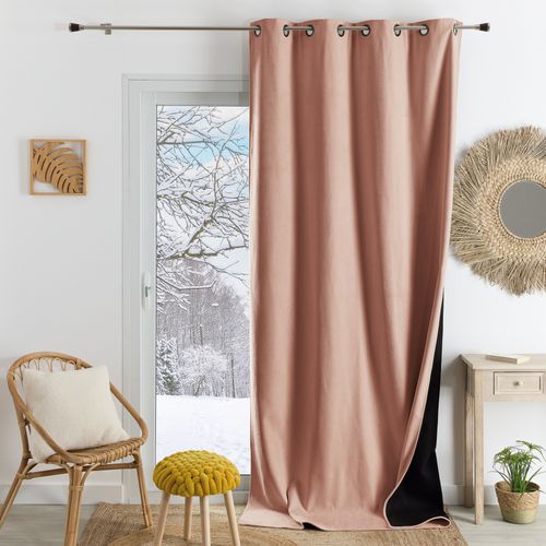 Rideau Thermique Phonique Et Semi Occultant Konfor - 140x180 Cm - Rose