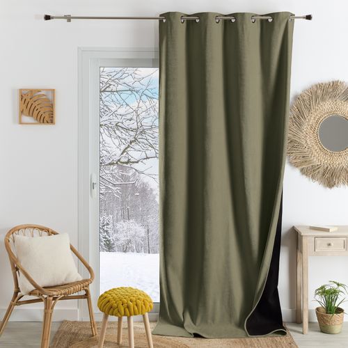 Rideau Thermique Phonique Et Semi Occultant Konfor - 140x180 Cm - Kaki