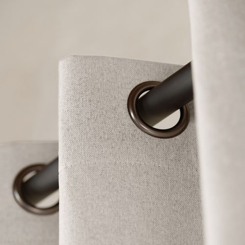 Rideau 100% Occultant Thermique Phonique Chiné - 240x260 Cm - Ivoire