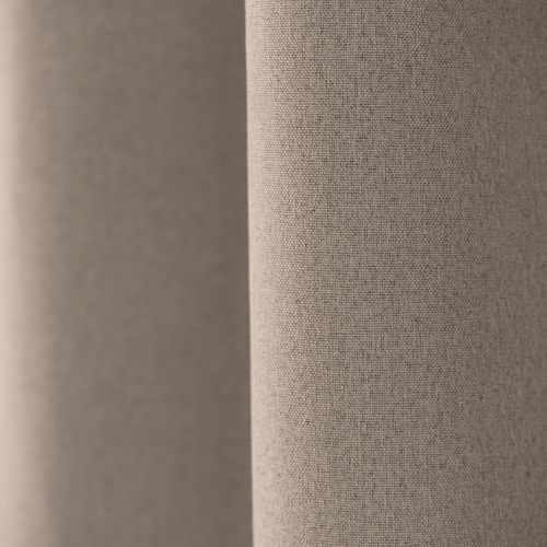 Rideau 100% Occultant Thermique Phonique Chiné - 240x260 Cm - Taupe