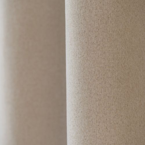 Rideau 100% Occultant Thermique Phonique Chiné - 240x260 Cm - Naturel