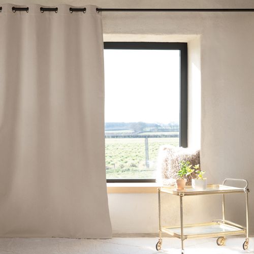 Rideau 100% Occultant Thermique Phonique Chiné - 240x260 Cm - Naturel