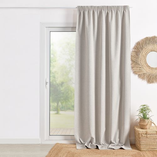 Rideau 100% Occultant Double Face Galon Fronceur - 240x260 Cm - Ivoire