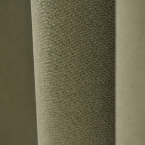 Rideau 100% Occultant Thermique Phonique Chiné - 240x260 Cm - Kaki