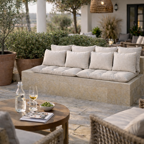 Coussin Extérieur Déhoussable Ferret - 60x40 Cm - Naturel