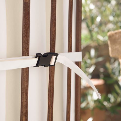 Coussin De Chaise Assise Et Dossier Imperméable à Rayures Arcachon - 40x90 Cm - Lin