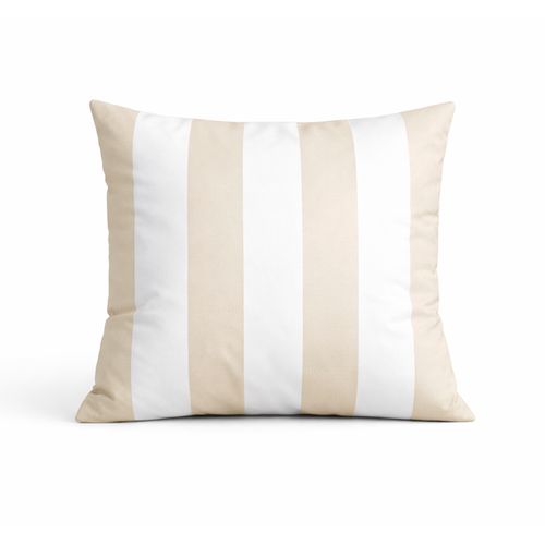 Coussin Imperméable Déhoussable à Rayures Arcachon - 50x50 Cm - Lin