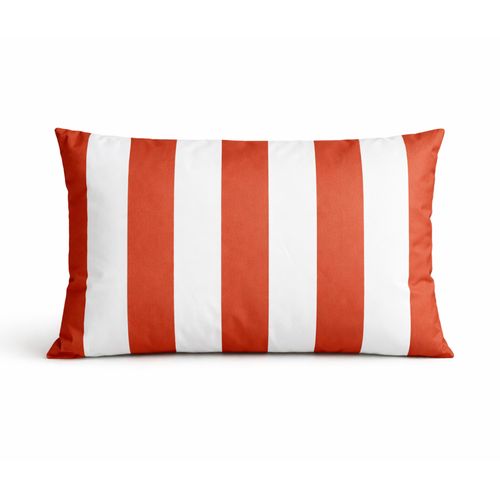 Coussin Imperméable Déhoussable à Rayures Arcachon - 60x40 Cm - Terracotta