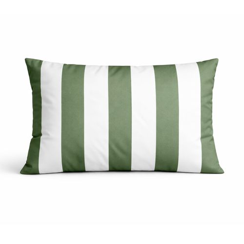 Coussin Imperméable Déhoussable à Rayures Arcachon - 60x40 Cm - Vert Olive