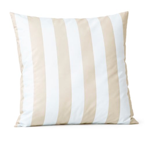 Coussin Imperméable Déhoussable à Rayures Arcachon - 70x70 Cm - Lin