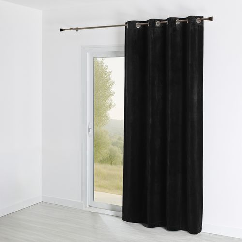 Rideau Ignifugé M1 En Velours Premium - 140x260 Cm - Noir