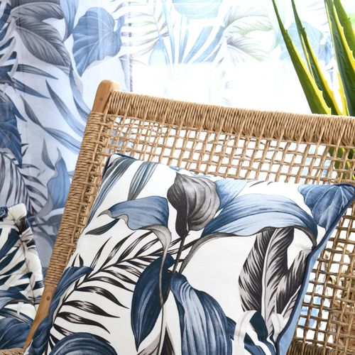 Voilage Aux Impressions Bleutées - 140 X 260 Cm - Bleu