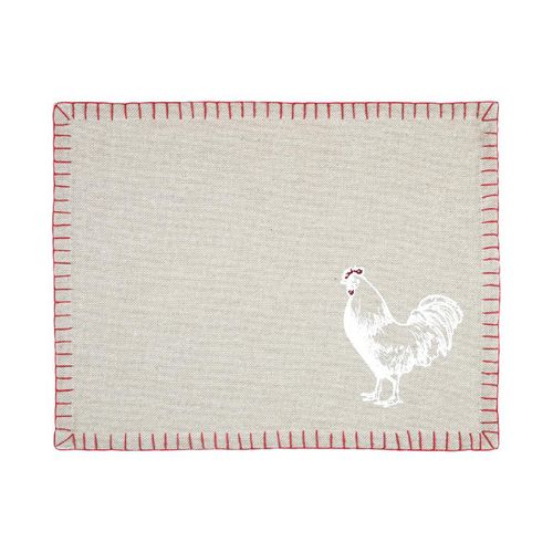 Set De Table Coq En Coton - 35x45 Cm - Naturel
