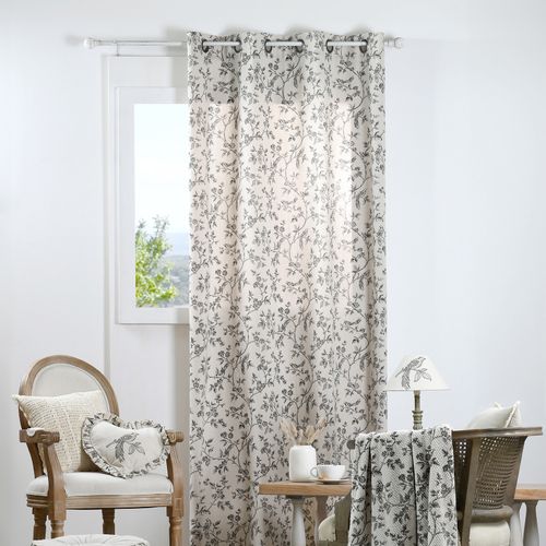 Rideau à Oeillets Style Campagne - 140x260 Cm - Ecru