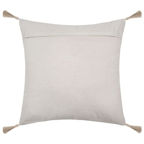 Coussin Décoratif Brodé Motif Palmier Style Tropical - 40x40 Cm - Gris
