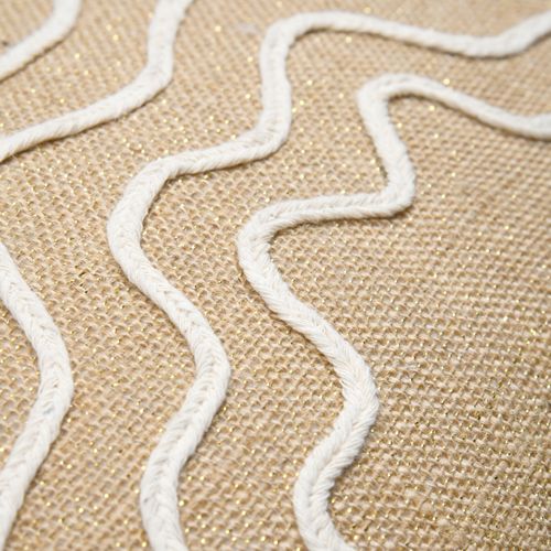 Coussin Beige Rectangulaire Avec Relief - 30x50 Cm - Beige