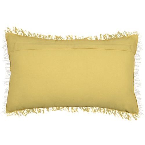 Coussin Rectangulaire Happiness - 30x50 Cm - Jaune