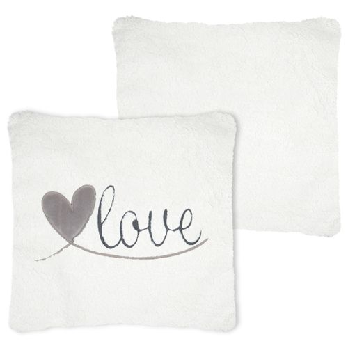 Coussin Décoratif Love - 45x45 Cm - Gris