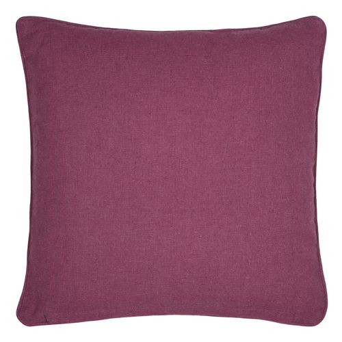 Coussin Décoratif Motif Oiseau Et Feuillage - 40x40 Cm - Bordeaux
