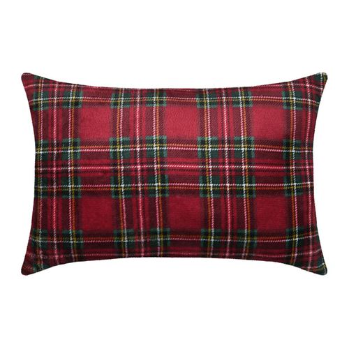 Coussin à Carreaux Écossais - 40x60 Cm - Rouge