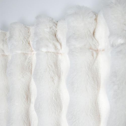 Rideau Imitation Fourrure Ultra Doux - 140x240 Cm - Ecru