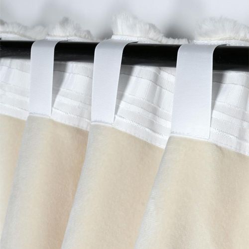 Rideau Imitation Fourrure Ultra Doux - 140x240 Cm - Ecru