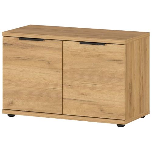 Meuble À Chaussures 2 Portes 75x37x48 Cm Chêne - Chiara