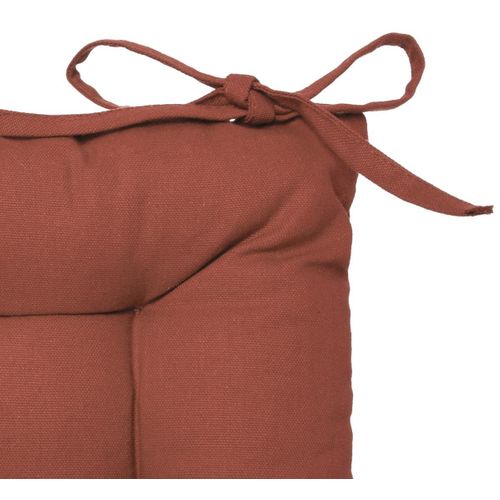 Lot De 6 Galettes De Chaise En Coton Coloris Terracotta - L.38 X L.38 Cm