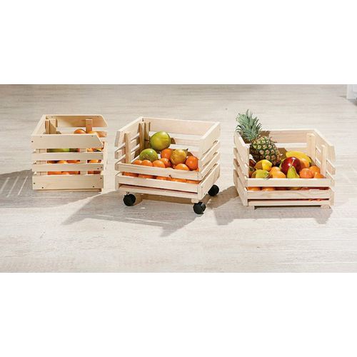 Caisse Etagére Cagette Pour Rangement En Bois Empilables Pour Fruits Et Légumes, 30 X 37 X 80 Cm