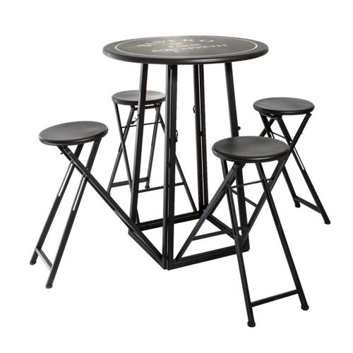 Ensemble De Jardin Coloris Blanc / Noir En Fer