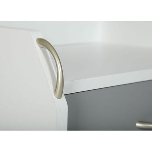 Container Sur Roulettes En Bois Coloris Blanc / Gris - Longueur 40 X Largeur 36 X Hauteur  65 Cm