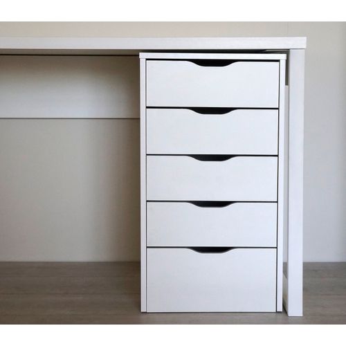 Commode Meuble De Rangement Coloris Blanc - H. 71 X L. 40 X P. 43 Cm