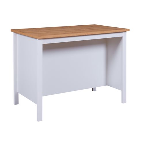 Meuble De Cuisine En Bois Coloris Blanc / Artisan Chêne - L. 124 X P. 75 X H. 91 Cm