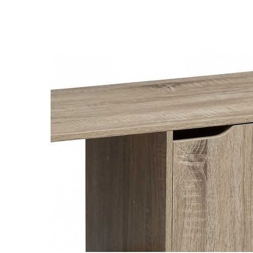 Meuble TV En Bois Coloris Naturel - Longueur 100 X Profondeur 32 X Hauteur 47 Cm