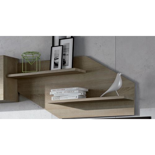 Ensemble De Salon, Meuble TV, Meuble Haut + Set De 2 Étagères + Buffet + Meuble Bas