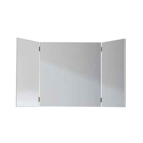 Coiffeuse, Meuble De Bureau Avec Miroir Coloris Blanc Mat, Blanc Brillant